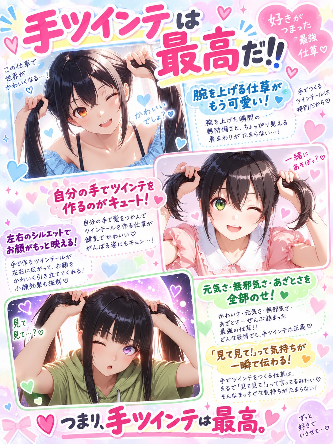手ツインテは最高であると！！！ | の人気AIイラスト・グラビア