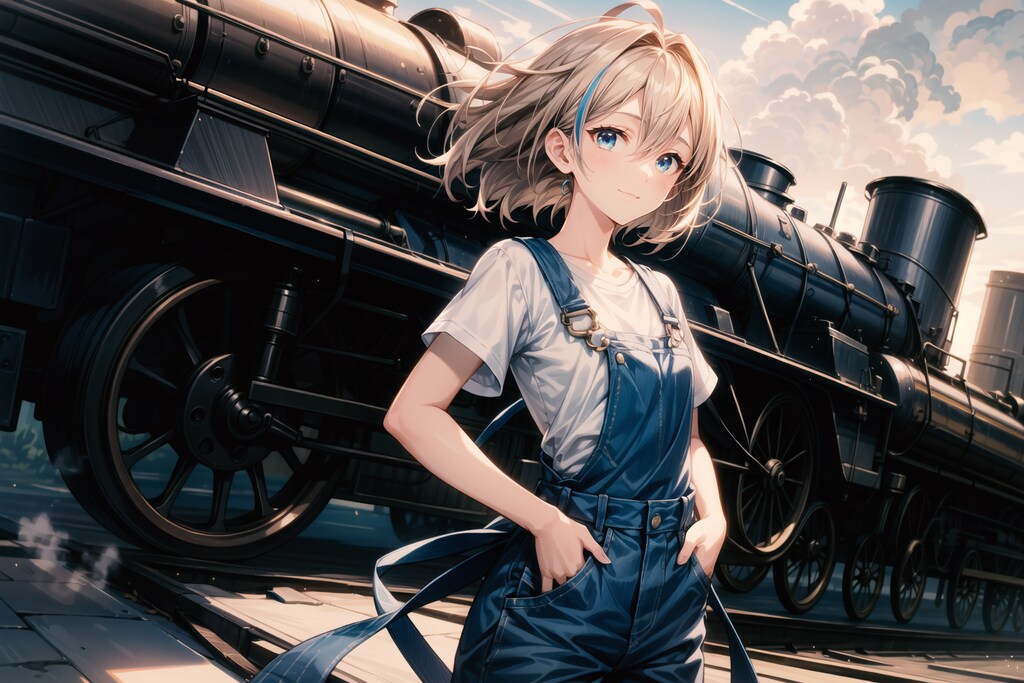 機関車と女の子