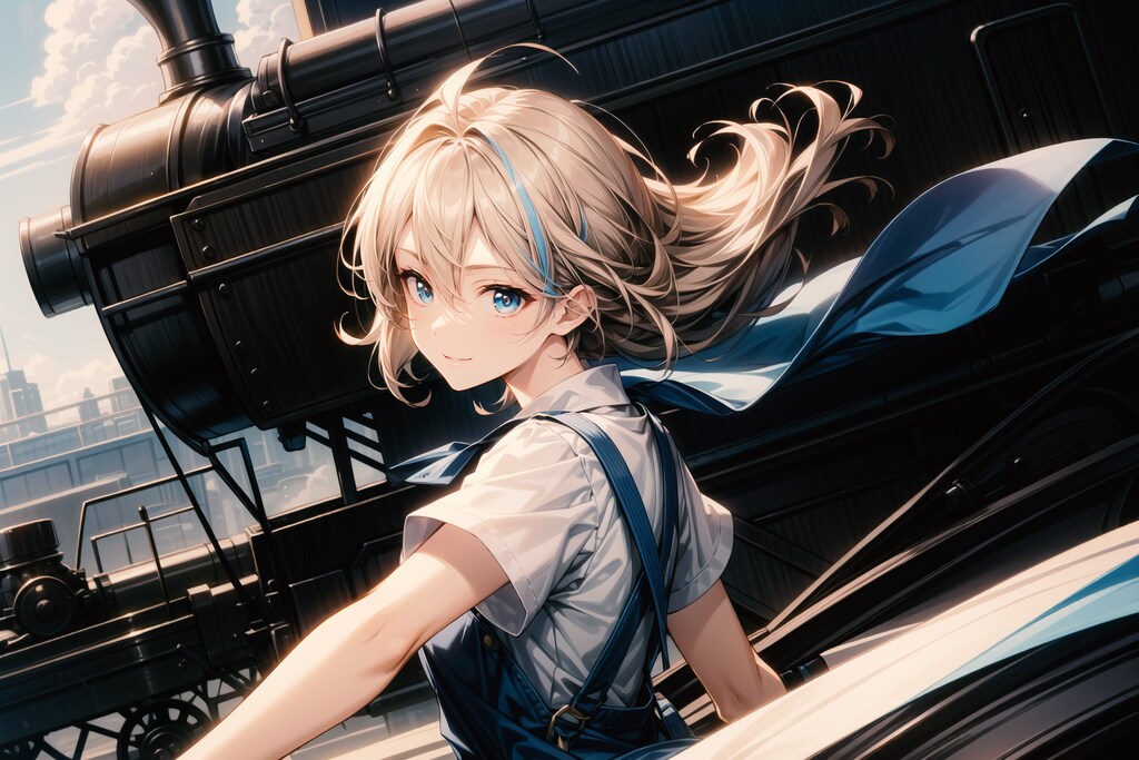 機関車と女の子