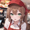 名無しキャラ　緑目茶髪ちゃん 2枚目