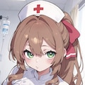 名無しキャラ　緑目茶髪ちゃん 3枚目