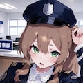 名無しキャラ　緑目茶髪ちゃん 4枚目