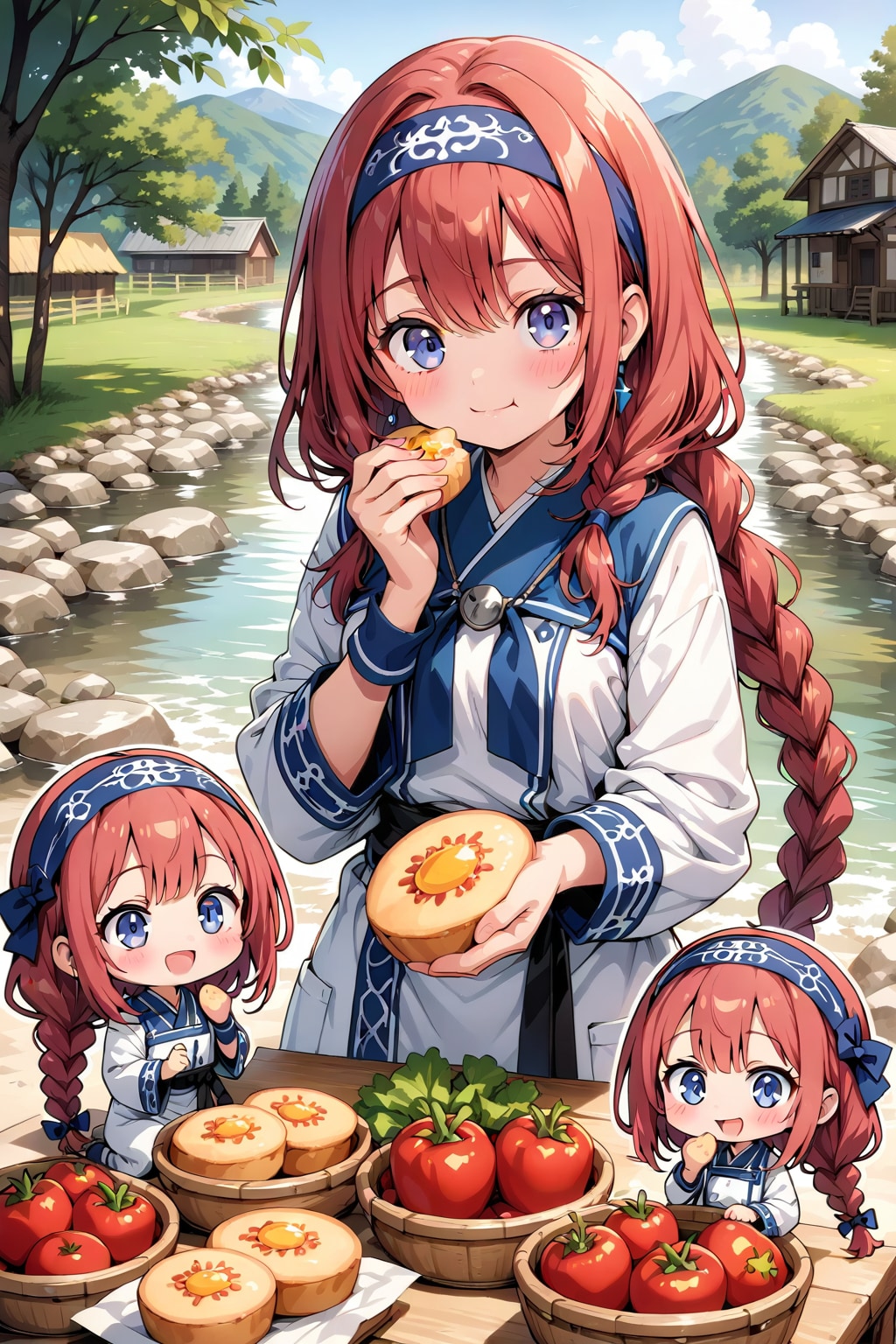 川で冷やした野菜 | の人気AIイラスト・グラビア