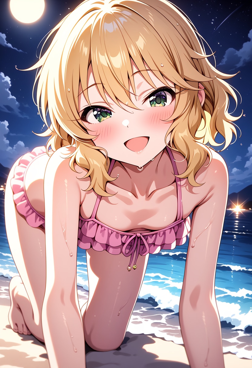 櫻井桃華さん　夜の海