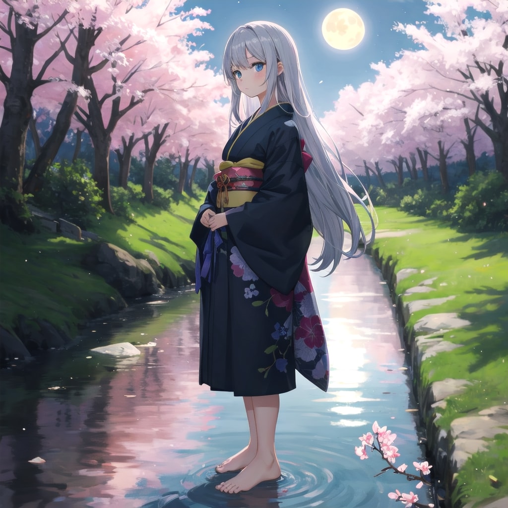 ほら、こうすれば水の上に立てるのよ。