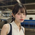 【12枚】見惚れていた視線に気付き警戒するクール美女🚃 7枚目