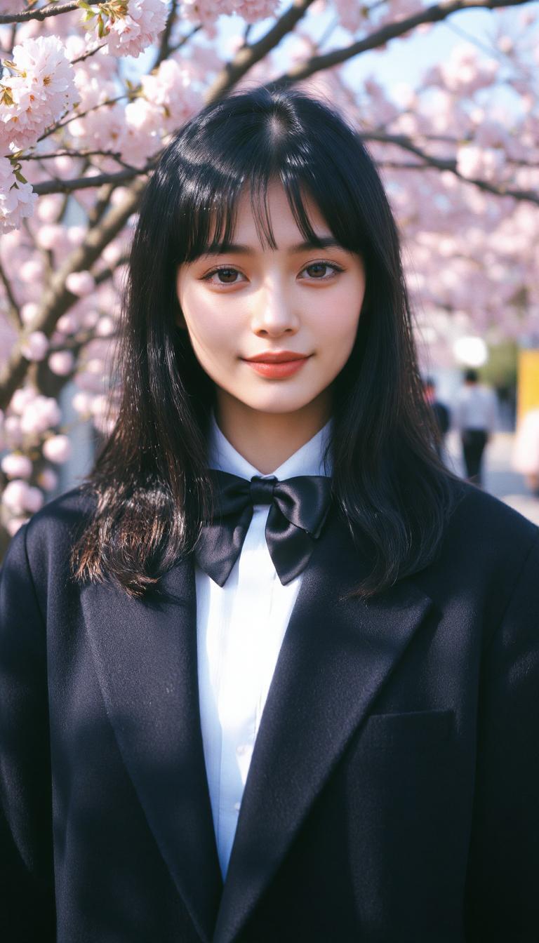 リアルタキシード女子の花見 in 鎌倉若宮大路