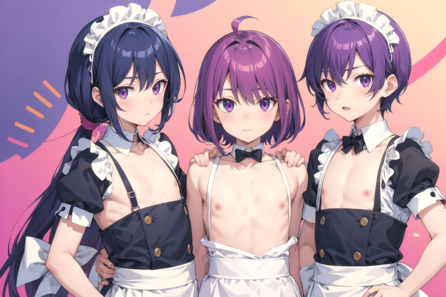 男の娘メイドを脱がせた