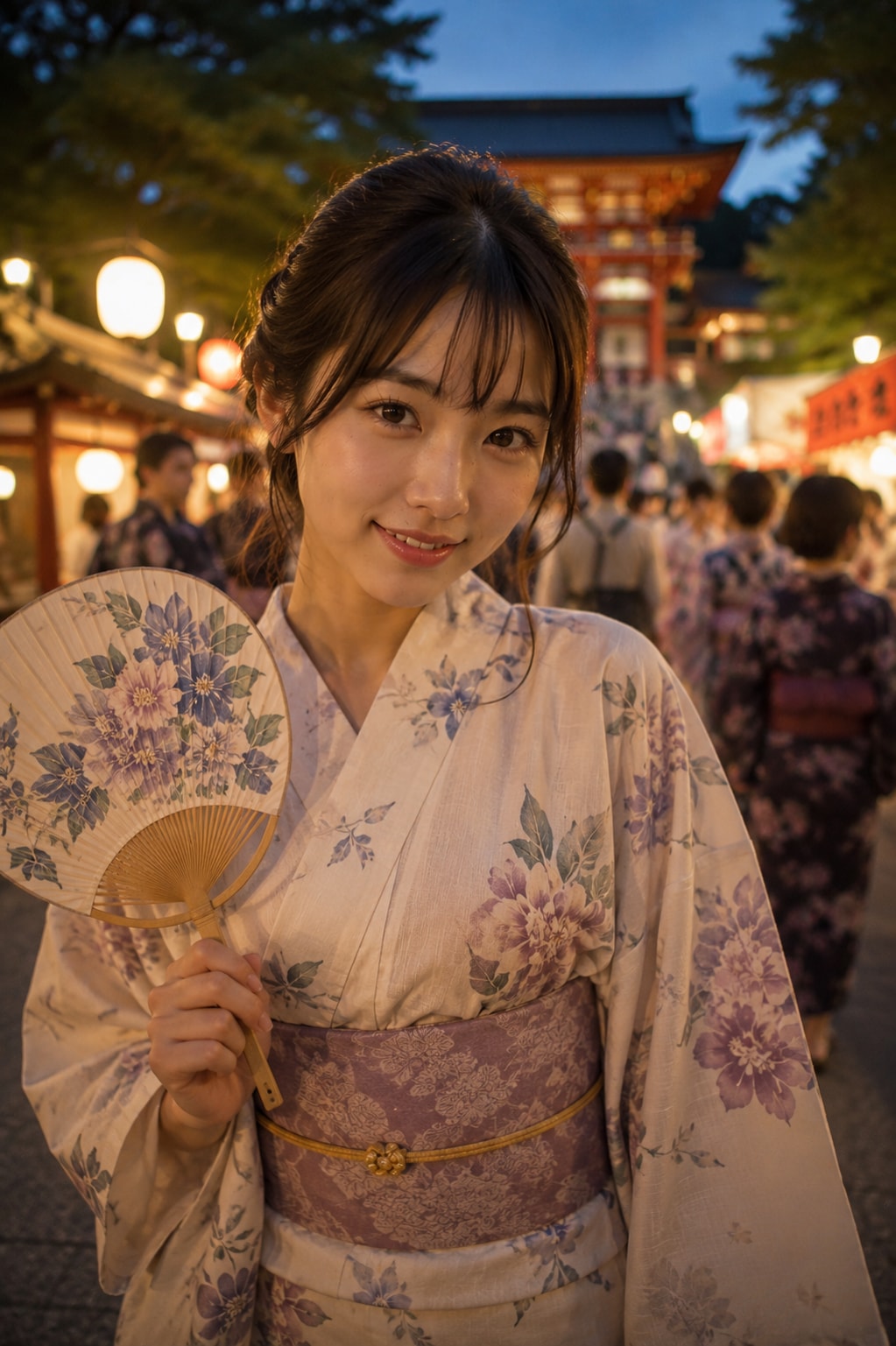 夏祭りと美女