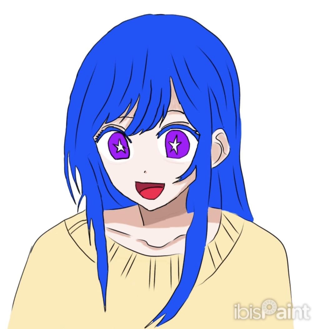 推しの子　星野アイ　クリスタ　線画から着色まで