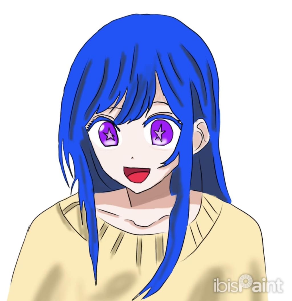 推しの子　星野アイ　クリスタ　線画から着色まで