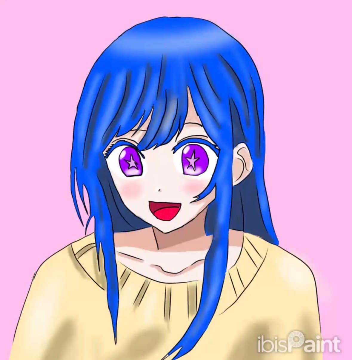 推しの子　星野アイ　クリスタ　線画から着色まで | の人気AIイラスト・グラビア