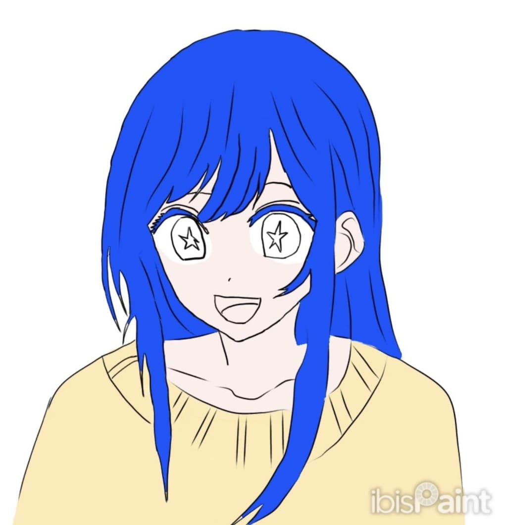 推しの子　星野アイ　クリスタ　線画から着色まで