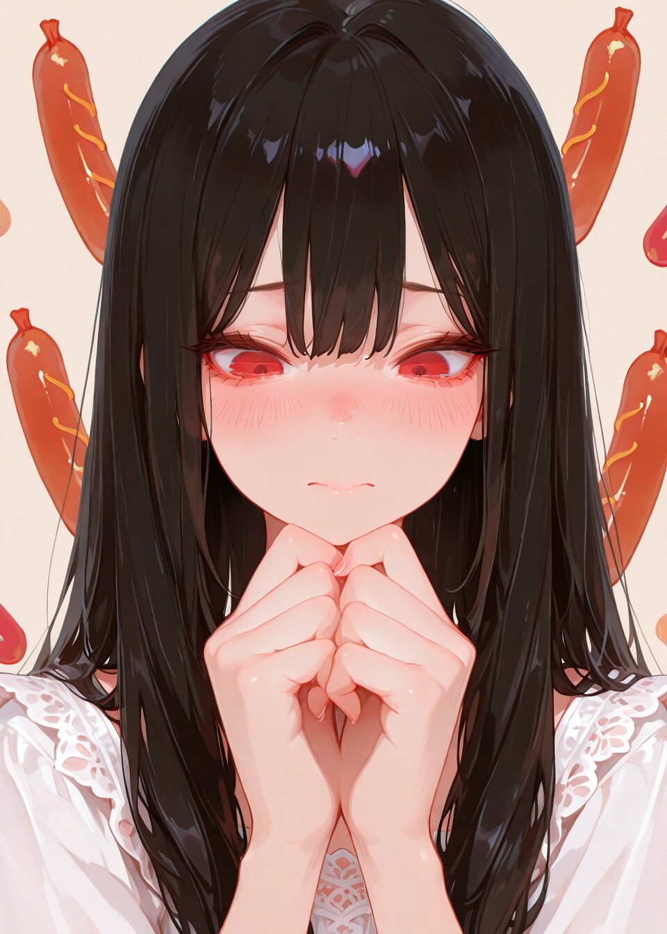 （チャック開いてる…）
