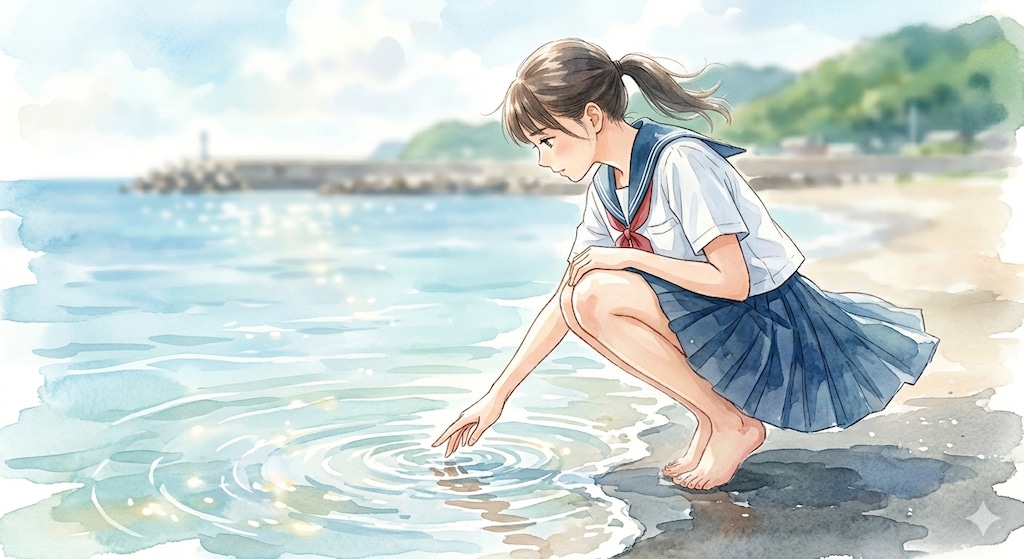 浜辺の少女