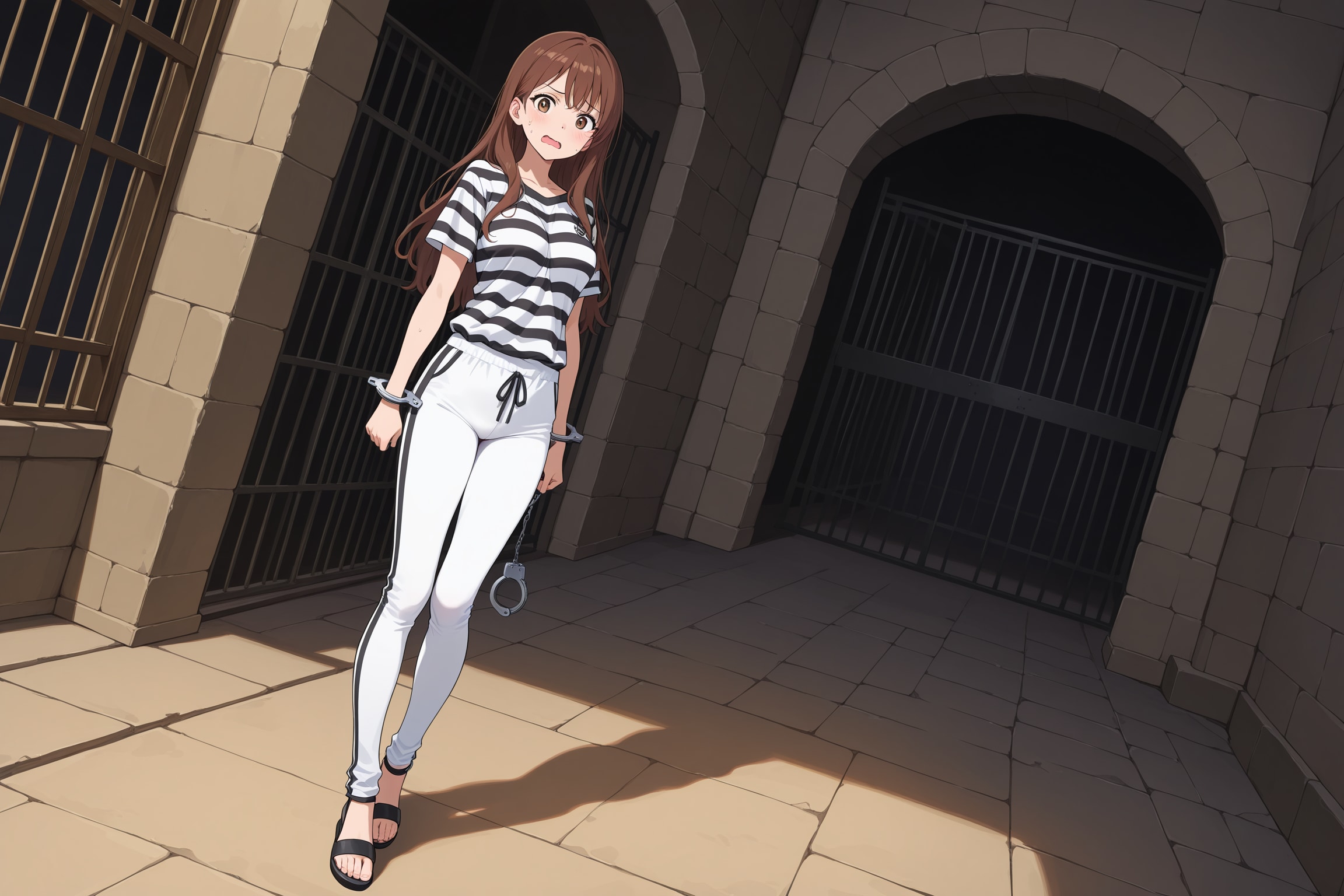 桐島さん、常夏の刑務所体験取材 | の人気AIイラスト・グラビア