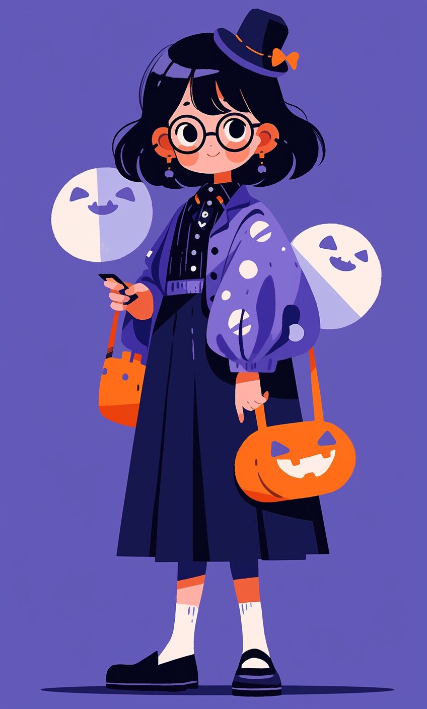 ハロウィン眼鏡ガール