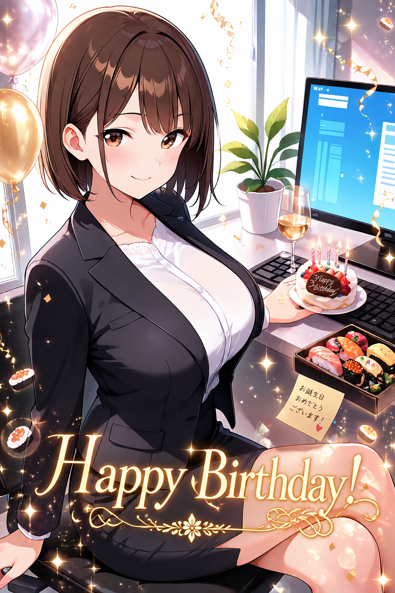 [FA]岩永アキちゃん、お誕生日おめでとう🎉 | の人気AIイラスト・グラビア