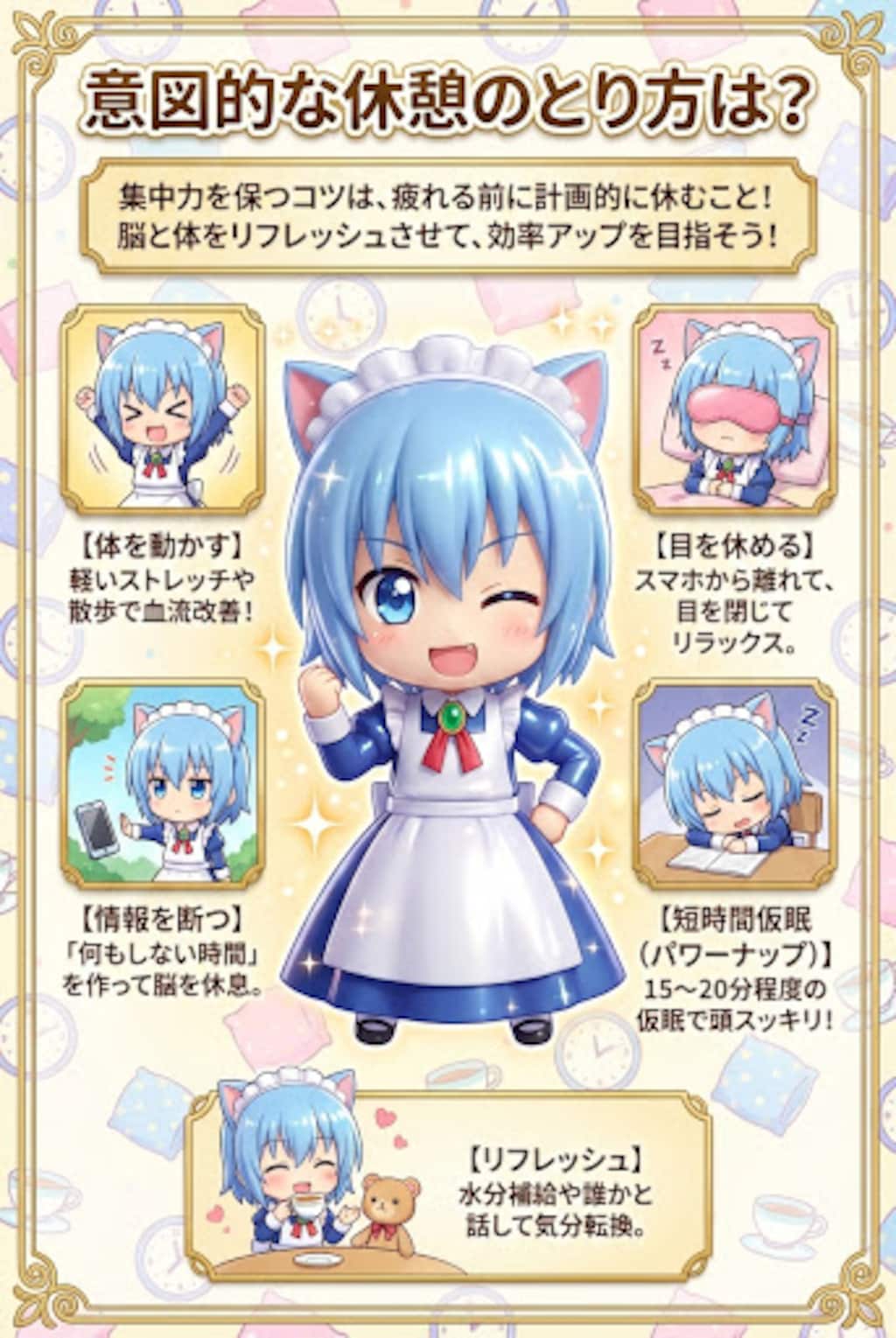 意図的な休憩のとり方は？