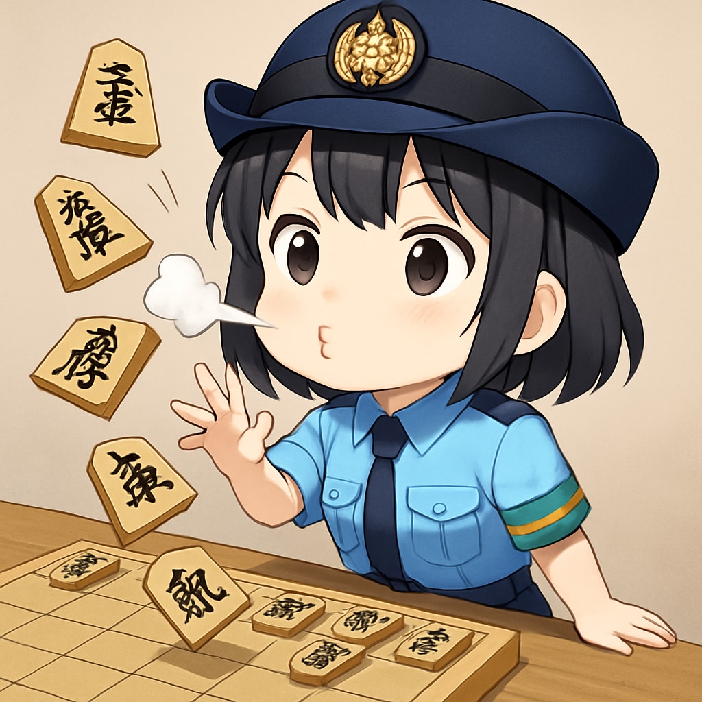 婦警さんと将棋の駒