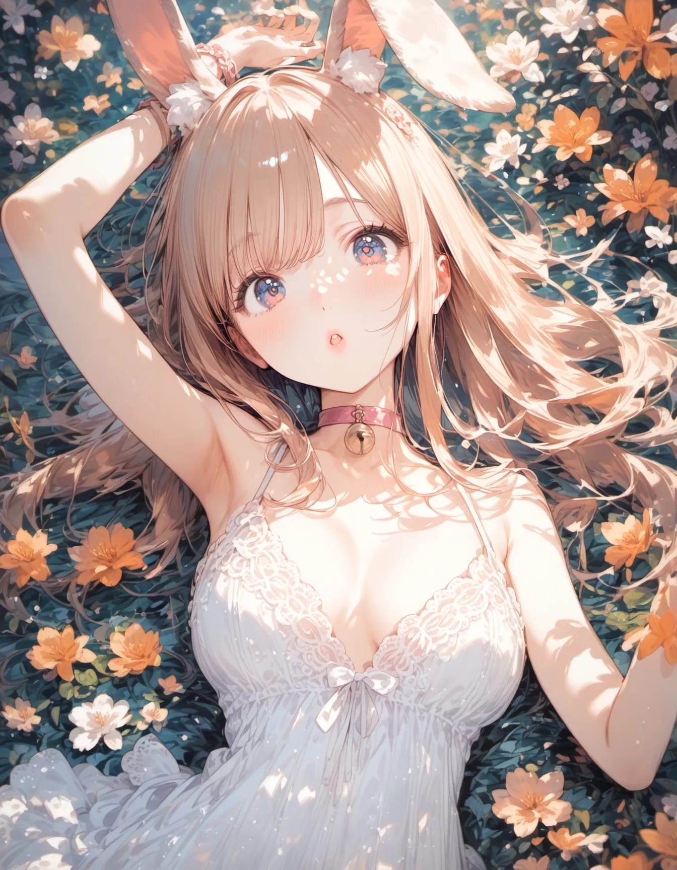 Rabbit Among Wildflowers