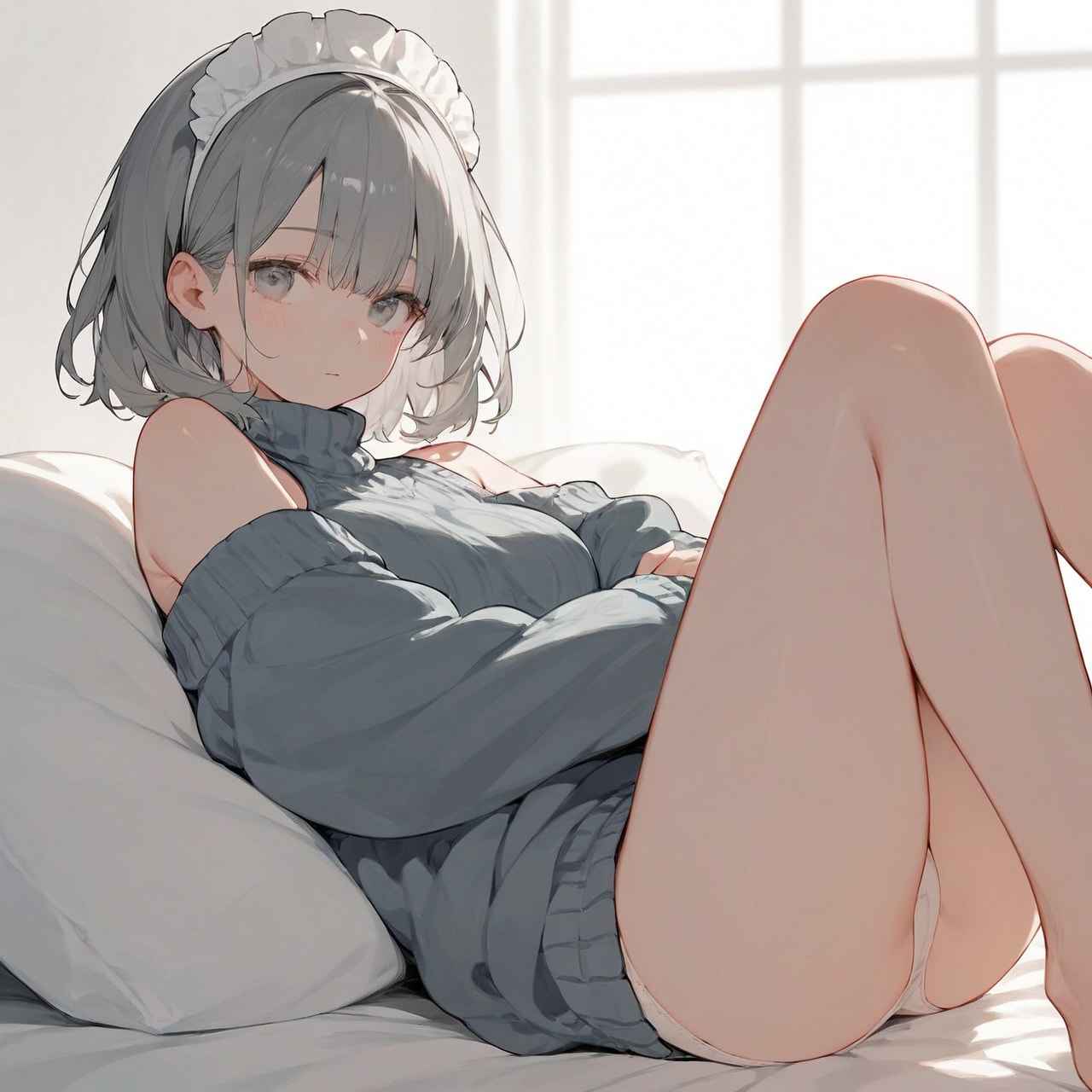 肩出しセーターメイドさん