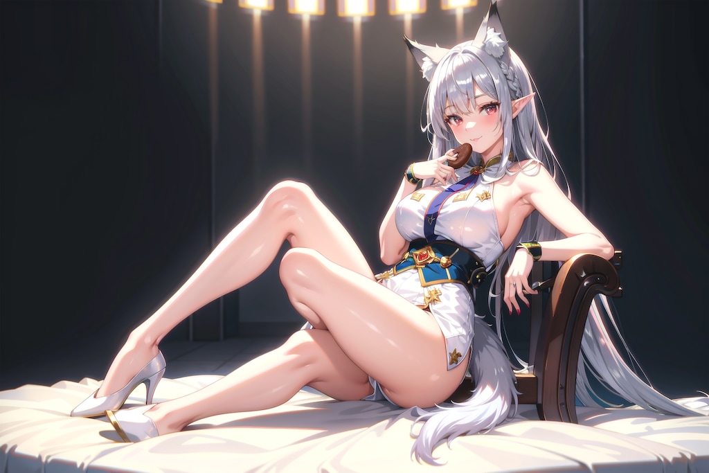 ドーナツを食べる