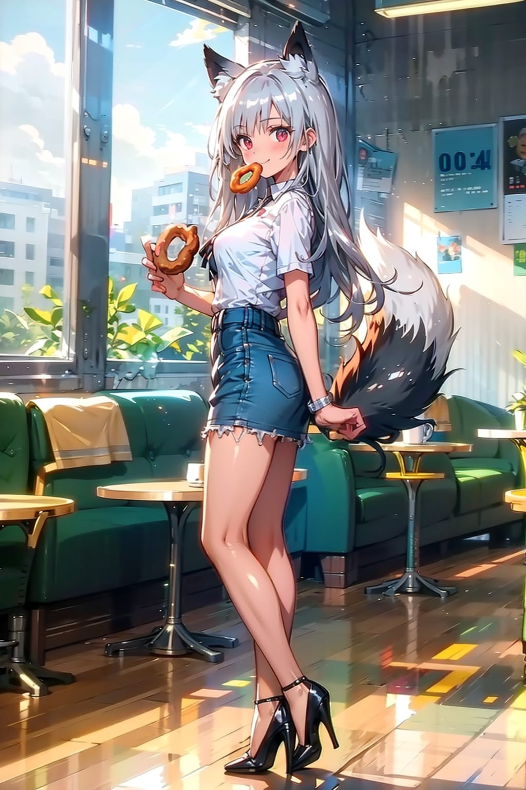 ドーナツを食べる | の人気AIイラスト・グラビア