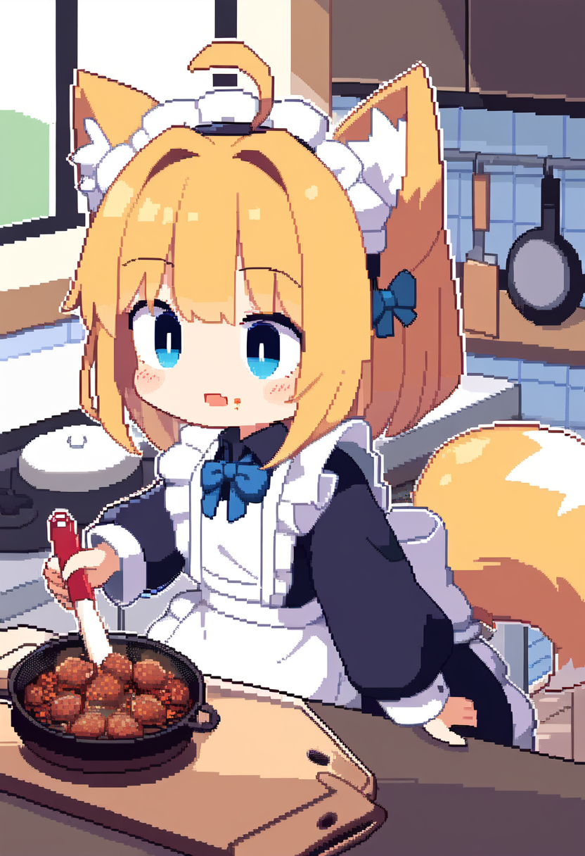 ご主人様のためにお料理！…でも一口だけなら…バレないよね？…はっ！やっちゃった…