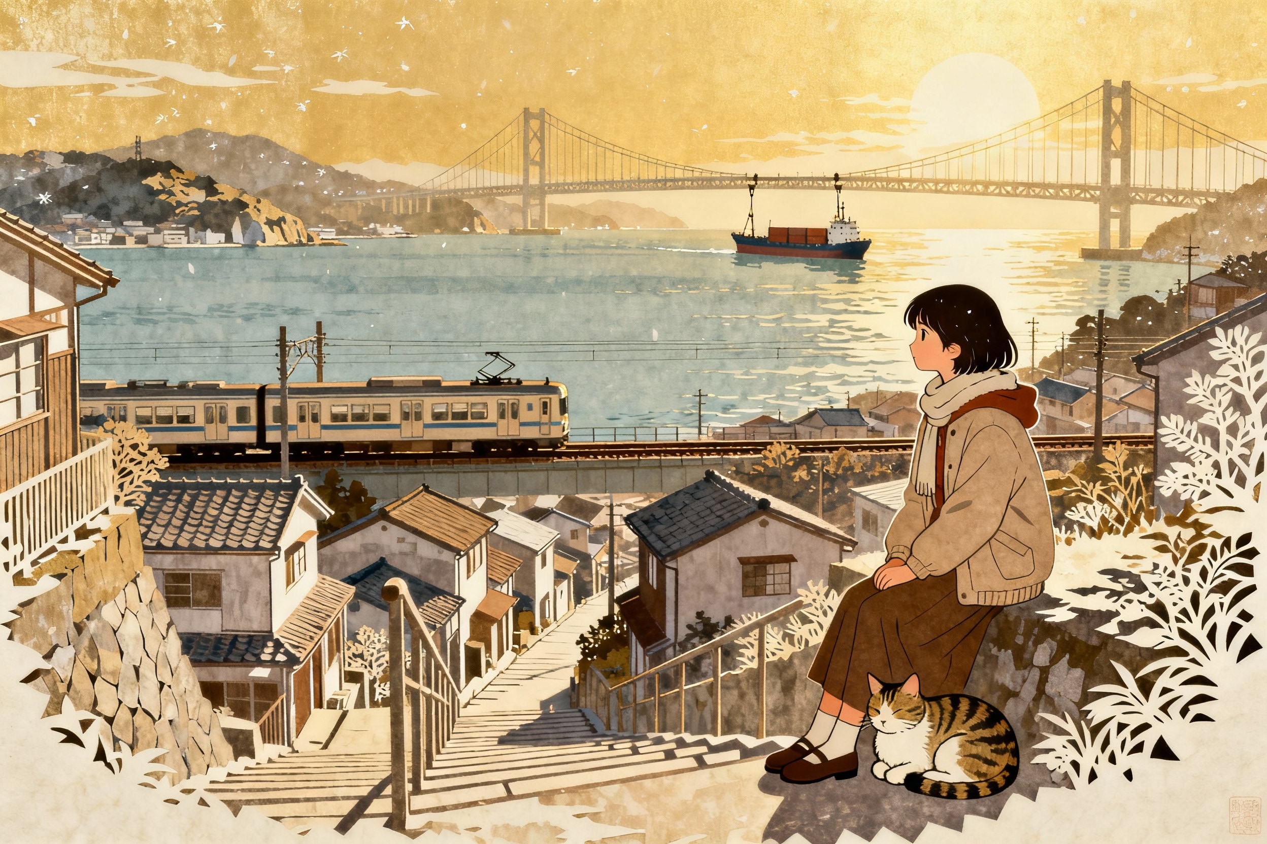 海の見える街26 | の人気AIイラスト・グラビア