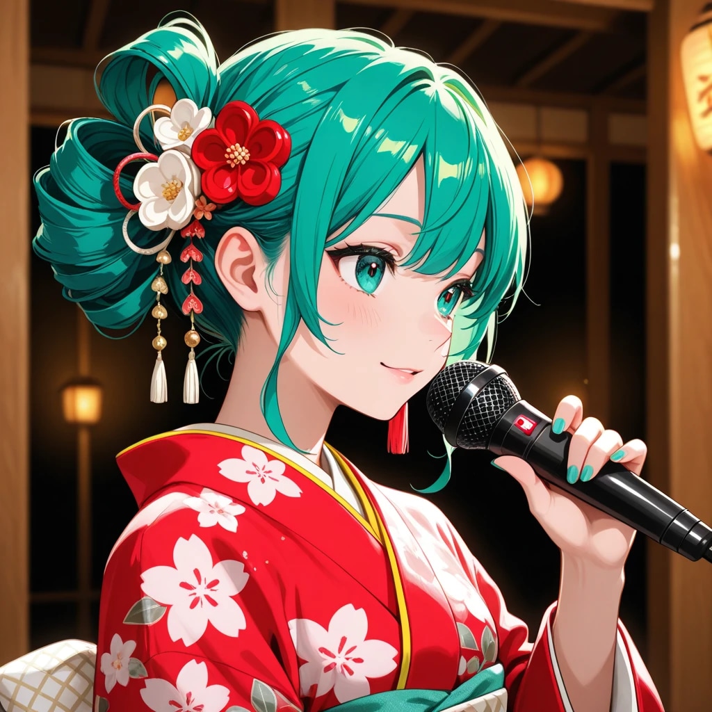 和装のミクさん