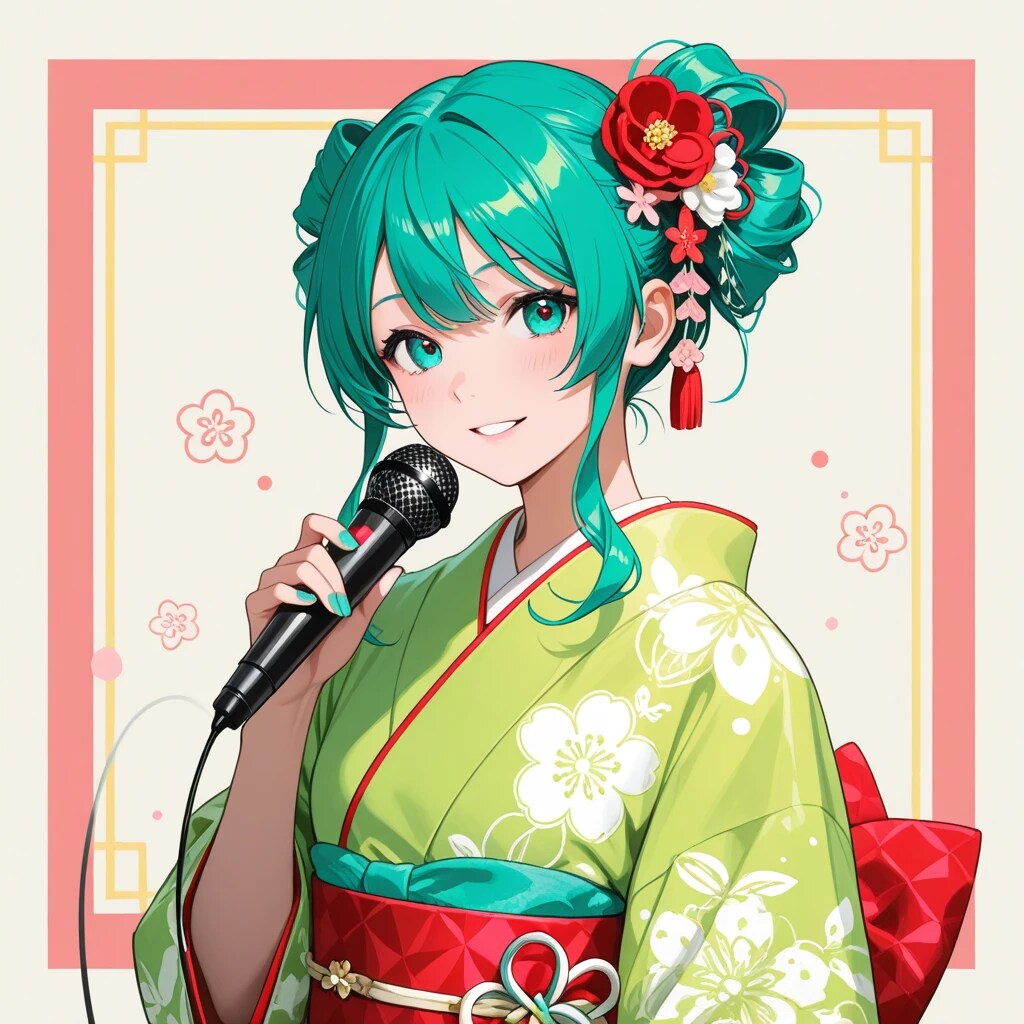 和装のミクさん