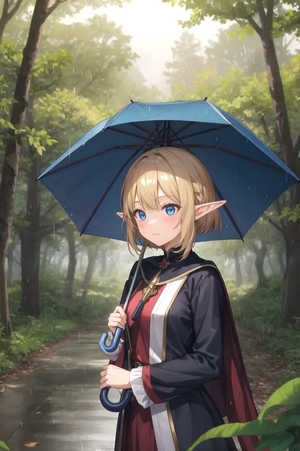 エルフと傘