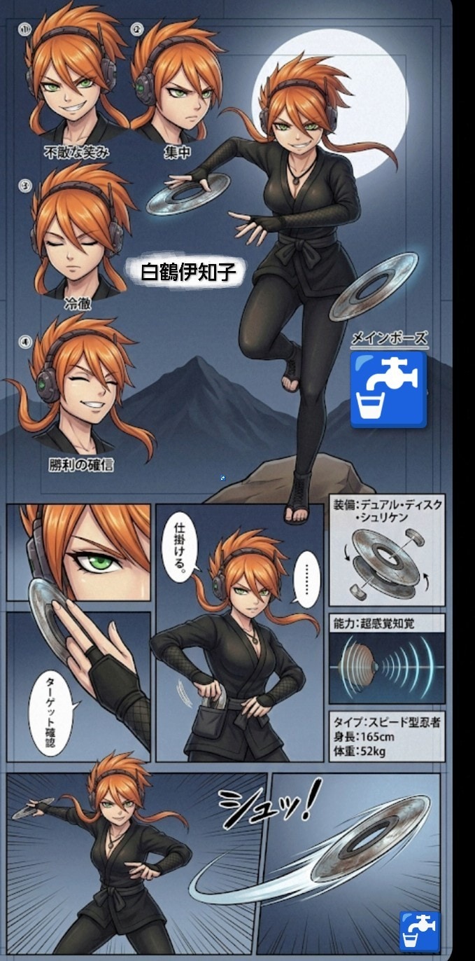 水と炎を操る🌊🔥　　　　　　　サイバーアサシンガールズの　　　白鳥姉妹