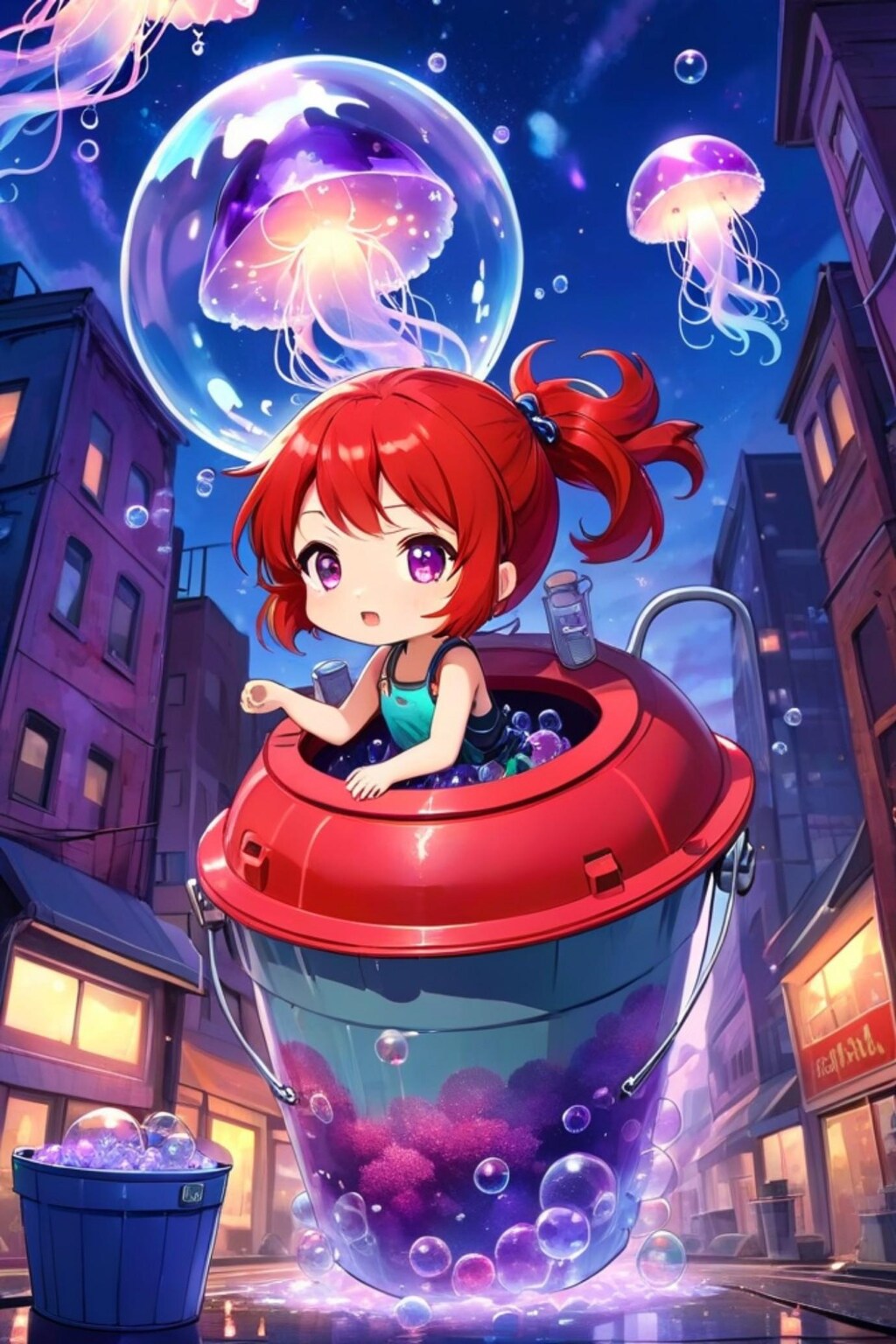 クラゲと赤髪ちゃん