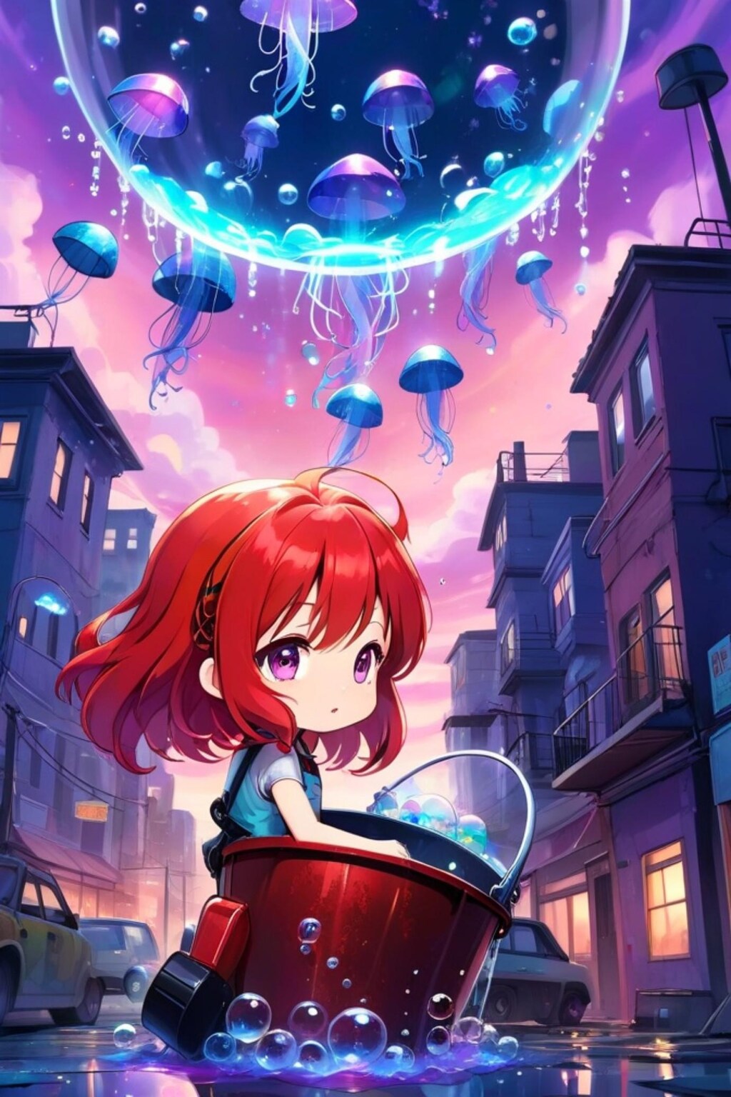 クラゲと赤髪ちゃん