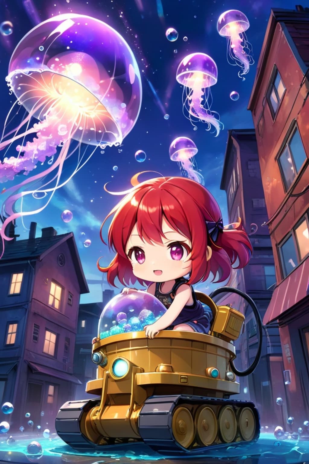 クラゲと赤髪ちゃん