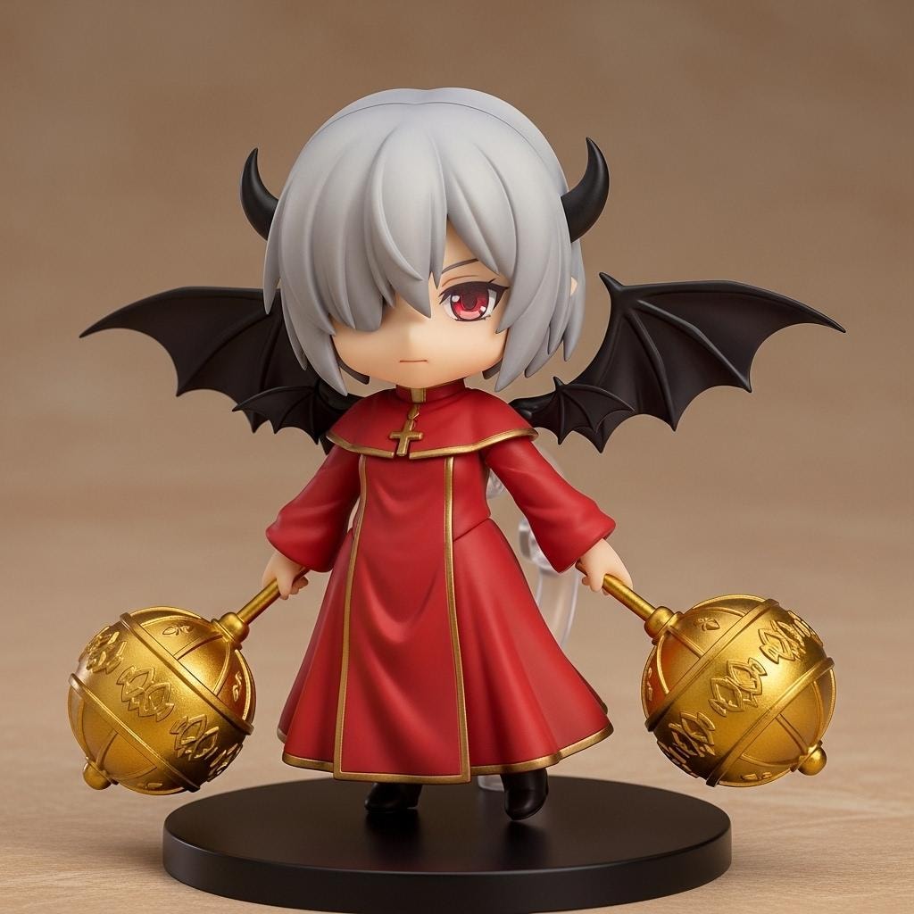 ねんどろいど悪魔神官ちゃん（hair over one eye）