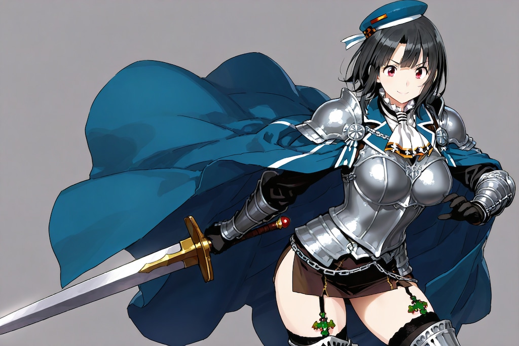剣を構える騎士高雄さん