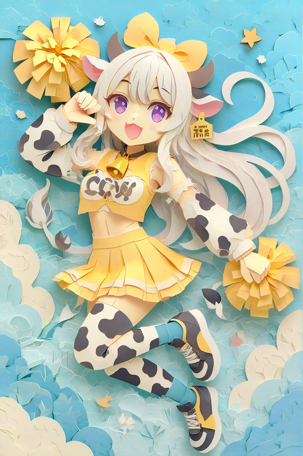 ペーパークラフトなチアリーダー