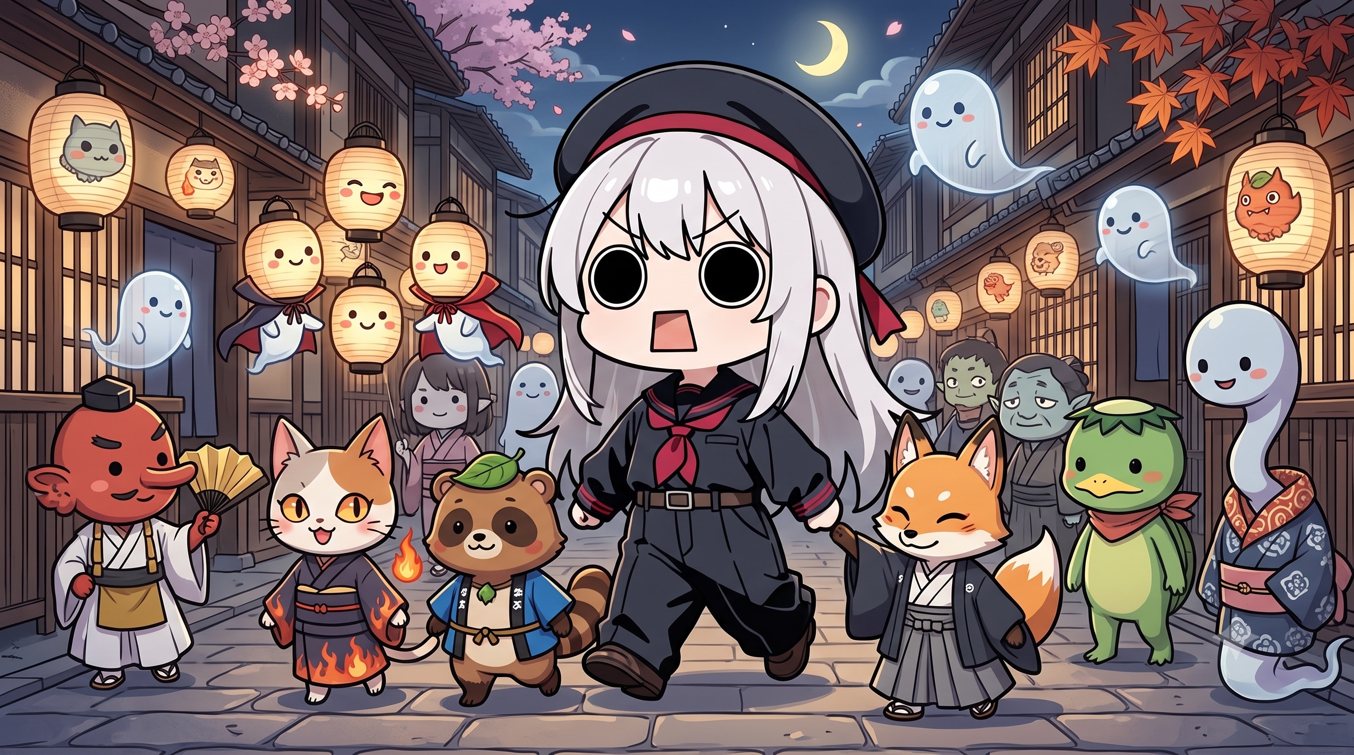 百鬼夜行を率いるえらいこっちゃ嬢