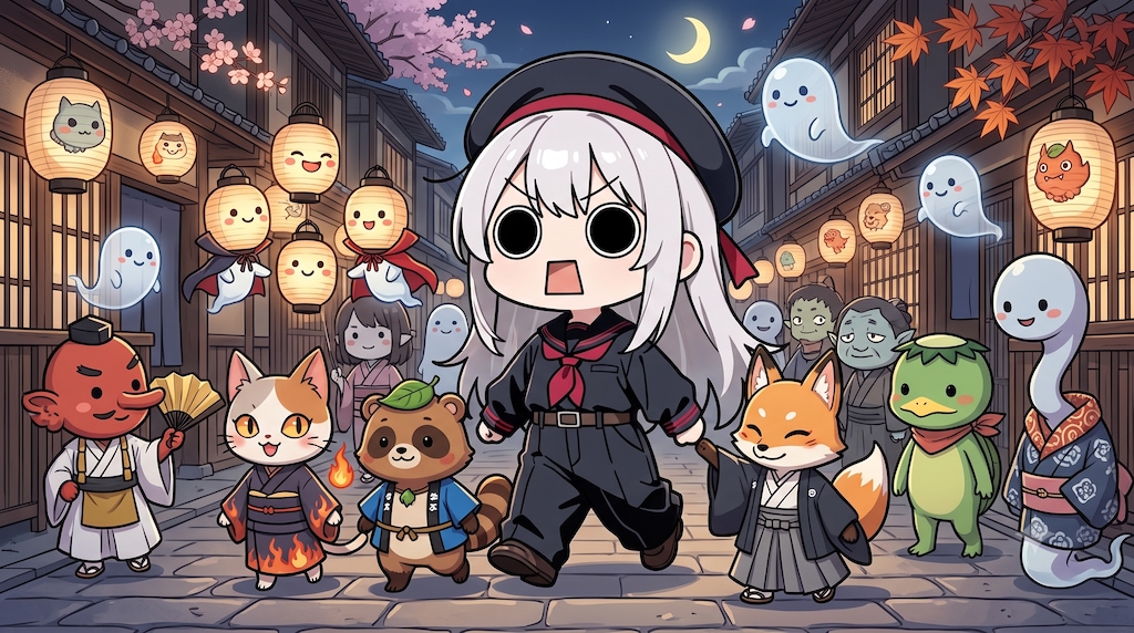 百鬼夜行を率いるえらいこっちゃ嬢