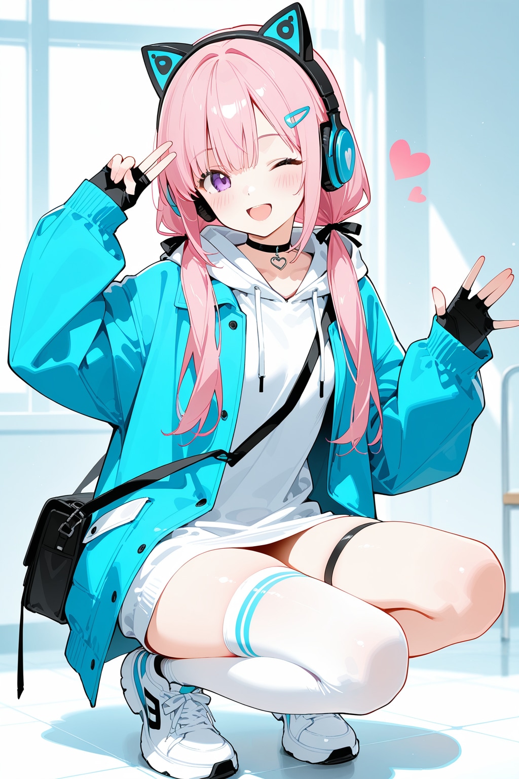 あざと可愛いゲーマースタイルな桃香（DRIP Edition） | の人気AIイラスト・グラビア