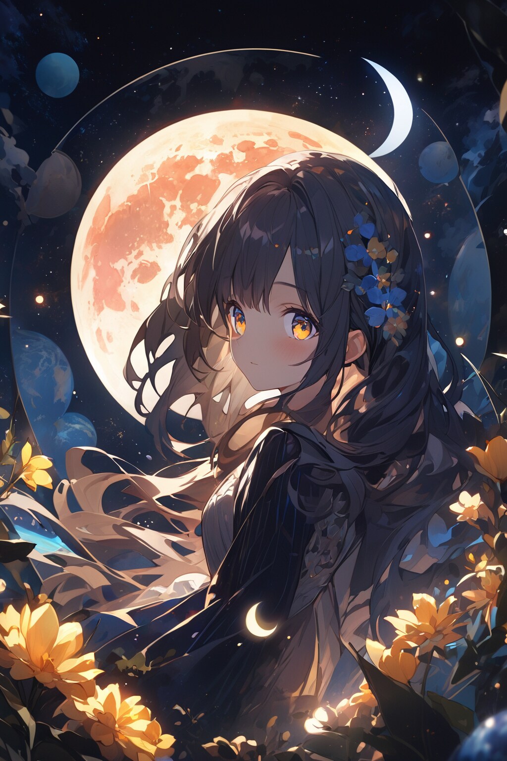 月の少女 | の人気AIイラスト・グラビア