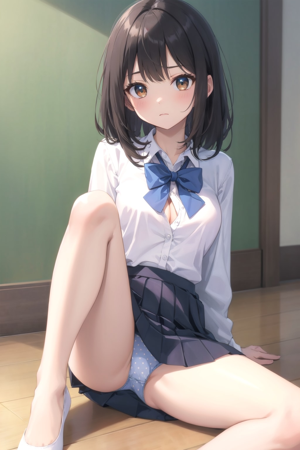 困った顔で見せてくれる