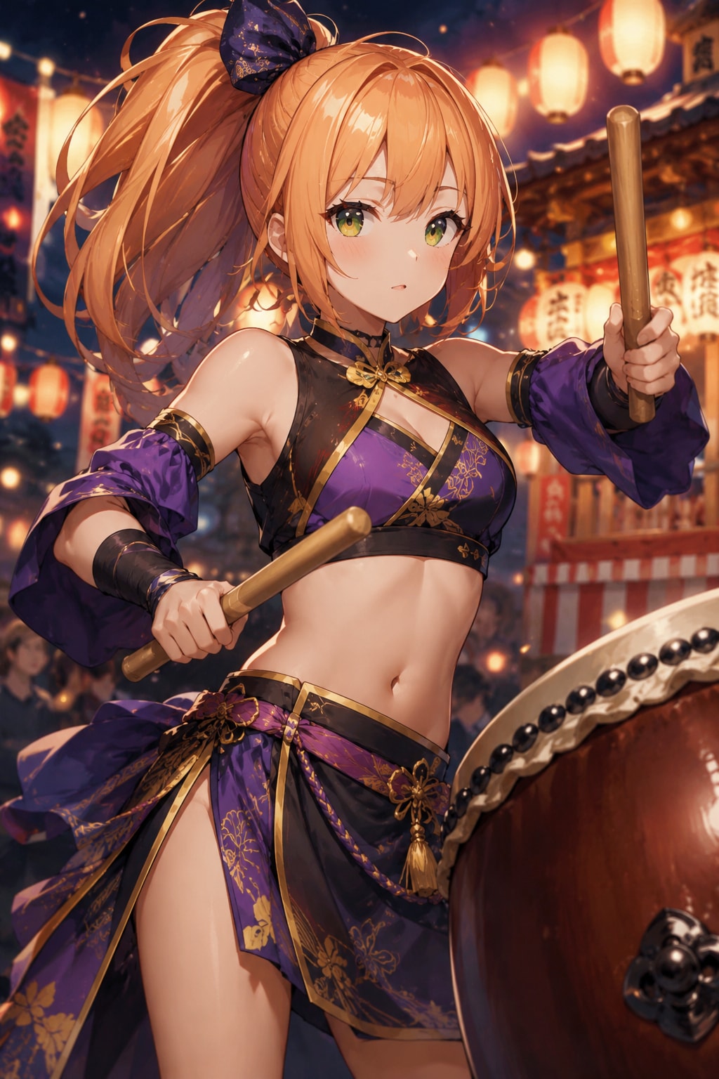 祭り太鼓とアキナ