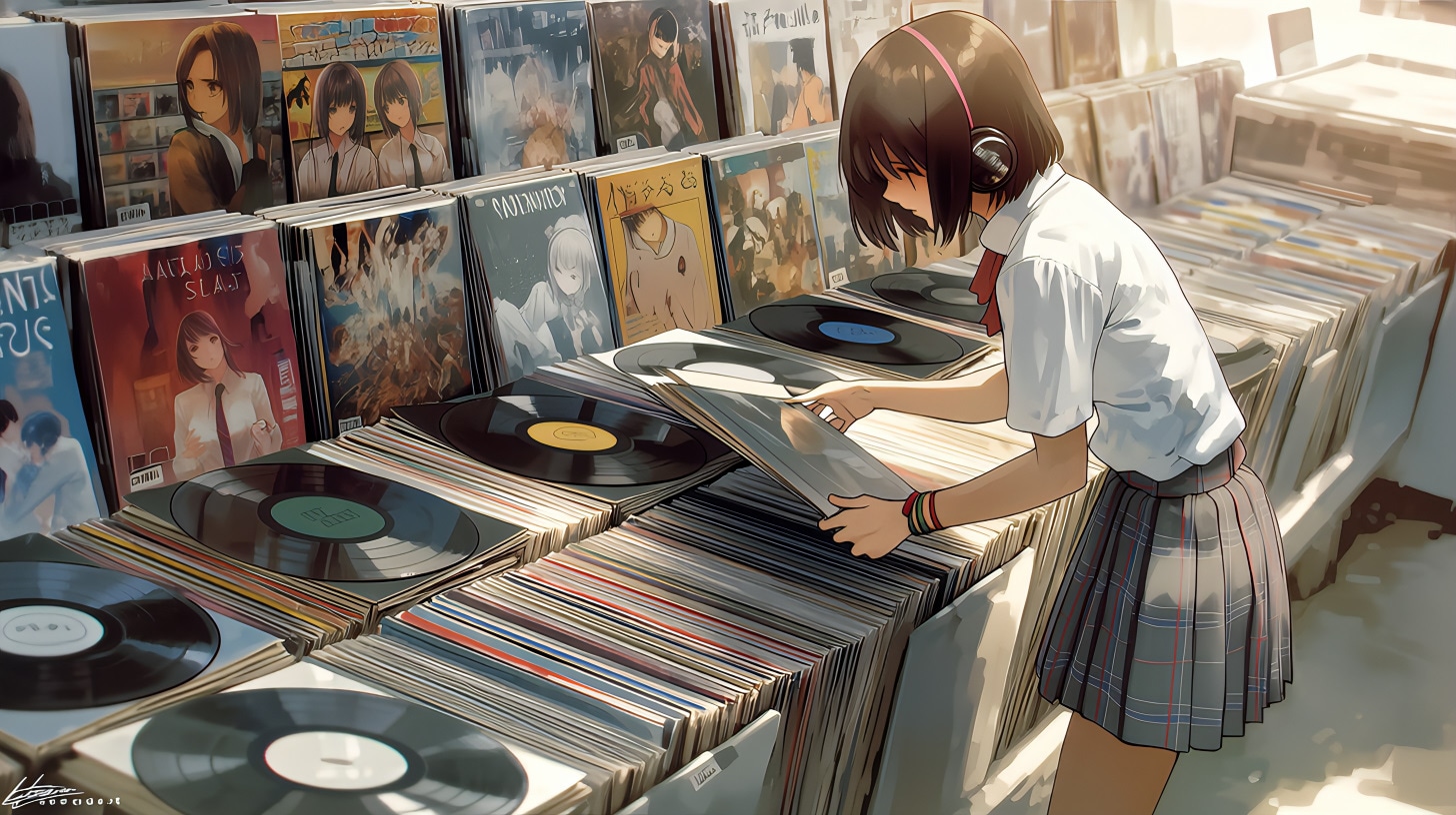 レコード店の君 | の人気AIイラスト・グラビア