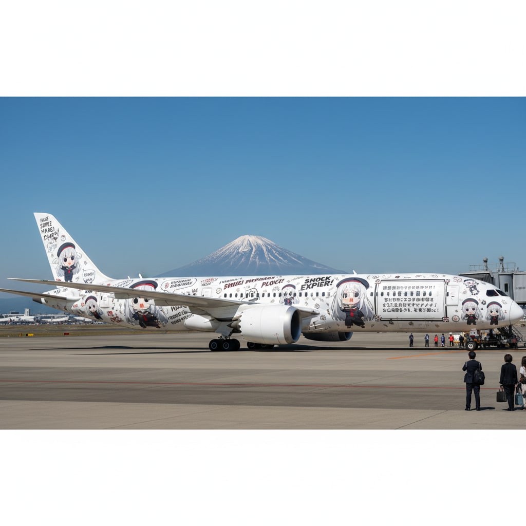 富士山の日にえらいこっちゃ嬢飛行機 | の人気AIイラスト・グラビア