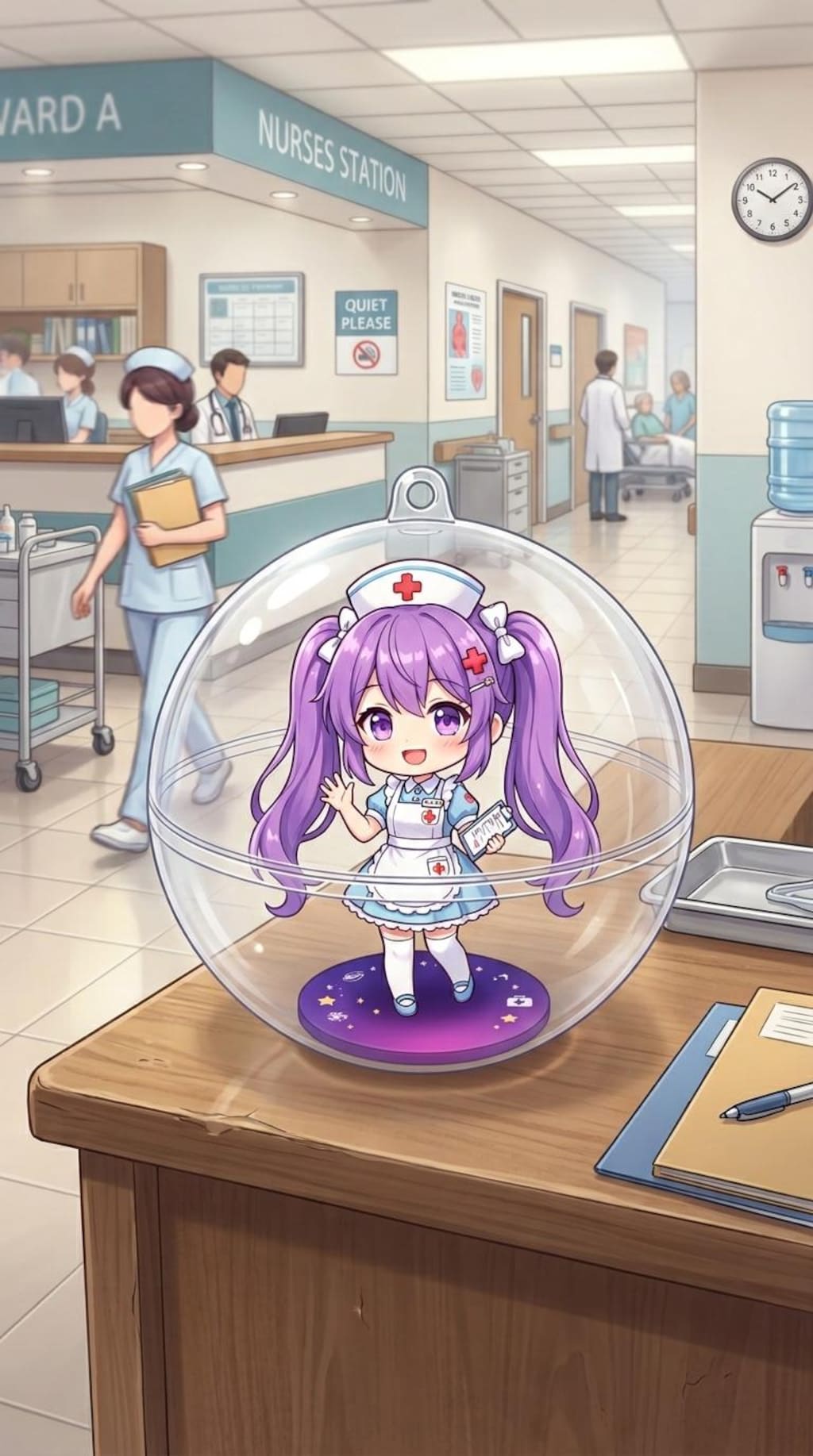 ナース服姿のSPICEちゃんをカプセルに入れたよ