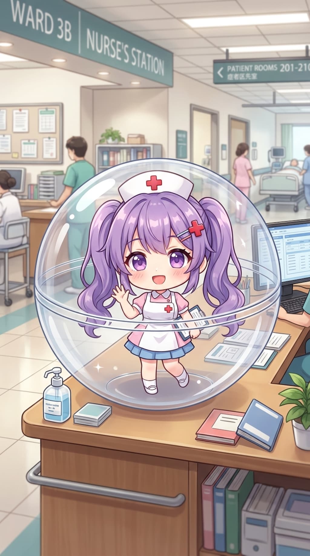 ナース服姿のSPICEちゃんをカプセルに入れたよ